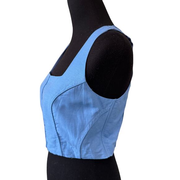 New STEVE MADDEN Women's Indigo Blue Femme Crop Top Size S - Picture 4 of 7